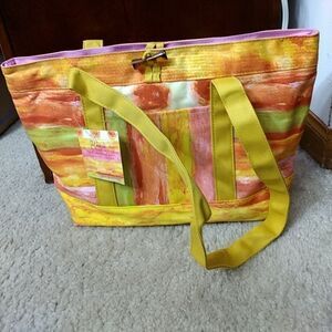 Flavia multi colored tote bag